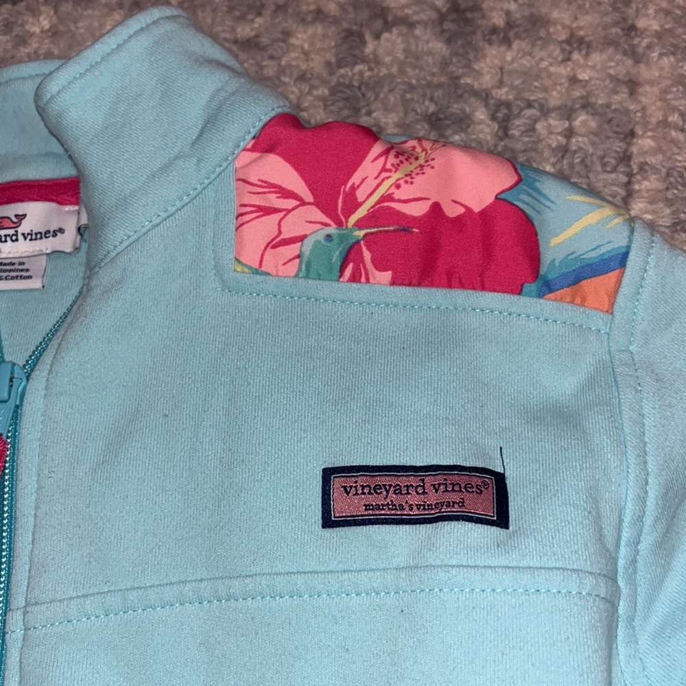 Vineyard Vines Floral Quarter Zip